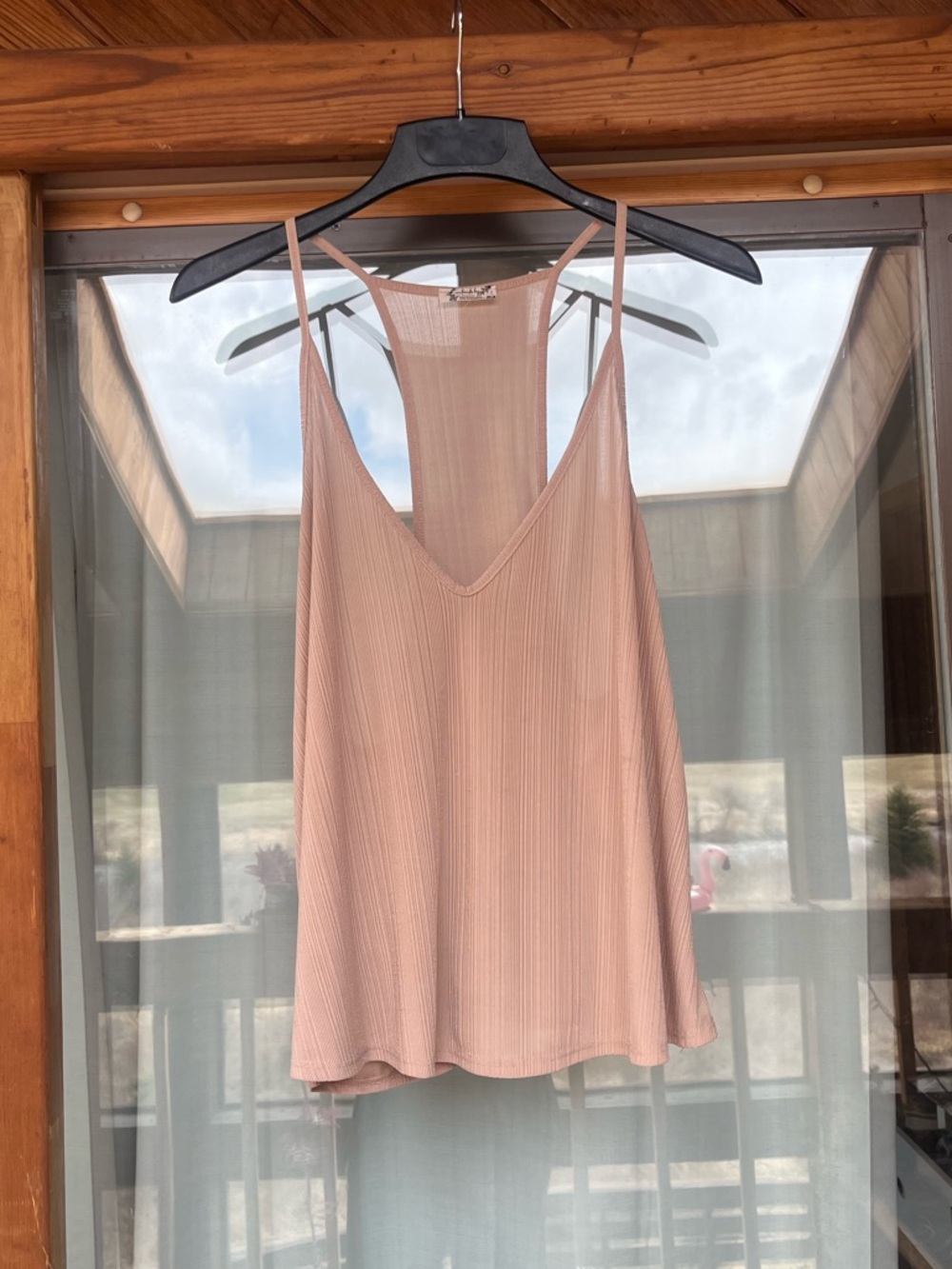 Nude V-Neck Tank Top